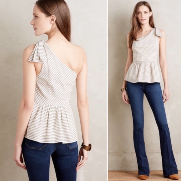 Anthropologie Tops - Anthropologie HD in Paris Cold Shoulder Peplum Top